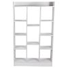 46" Tall Adjustable 4-Shelf Wood Bookcase Storage Shelving Book Wide Bookshelf