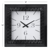 DecMode 12" Black Metal Wall Clock