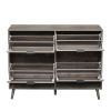 4 Door Shoe Rack, Freestanding Modern Shoe Storage Cabinet, for Entryway