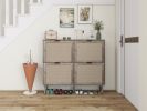 4 Door Shoe Rack, Freestanding Modern Shoe Storage Cabinet, for Entryway