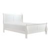 Classic Louis Phillipe Style White Eastern King Size Bed 1pc Traditional Design Bedroom Furniture Sleigh Bed