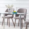 Modern Dining Chairs, Linen Accent Chair, Living Room Leisure Chairs, Upholstered Side Chair with Metal Legs for Dining Room Kitchen Vanity Patio Club