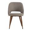 Modern Dining Chairs, Linen Accent Chair, Living Room Leisure Chairs, Upholstered Side Chair with Metal Legs for Dining Room Kitchen Vanity Patio Club