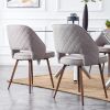 Modern Dining Chairs, Linen Accent Chair, Living Room Leisure Chairs, Upholstered Side Chair with Metal Legs for Dining Room Kitchen Vanity Patio Club