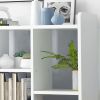 46" Tall Adjustable 4-Shelf Wood Bookcase Storage Shelving Book Wide Bookshelf