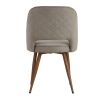 Modern Dining Chairs, Linen Accent Chair, Living Room Leisure Chairs, Upholstered Side Chair with Metal Legs for Dining Room Kitchen Vanity Patio Club