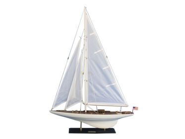 Wooden Intrepid Model Sailbaot Decoration 35