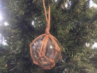 Clear Japanese Glass Ball Fishing Float Decoration Christmas Ornament 3