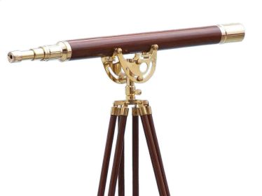 Floor Standing Brass/Wood Anchormaster Telescope 65