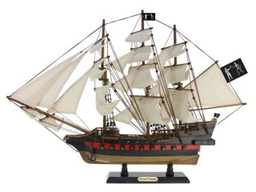 Wooden Black Bart's Royal Fortune White Sails Limited Model Pirate Ship 26