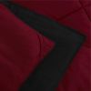 Traditional Microfiber Reversible 3 Piece Comforter Set in Black/Maroon