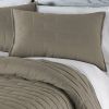 Modern Brick Stitch Microfiber Reversible 3 Piece Comforter Set in Taupe