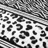 Animal Print Zebra Leopard Black White Lightweight Reversible Quilt Set