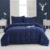 Navy 3 Piece Microfiber Reversible Comforter Set