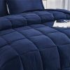 Navy 3 Piece Microfiber Reversible Comforter Set