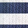 2 Piece Nautical Stripped/Anchors Reversible Microfiber Quilt Set Navy