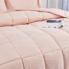 Pink 3 Piece Microfiber Reversible Comforter Set