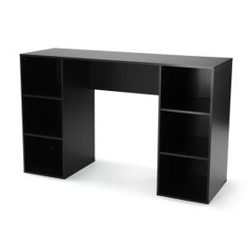 6-Cube Storage Computer Desk;  Gray | Canyon Walnut | True Black Oak | White (Color: True Black Oak)